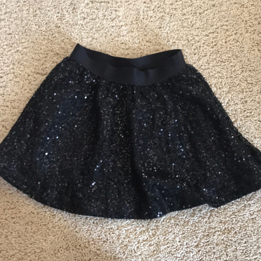 Gap kids black sequined skirt